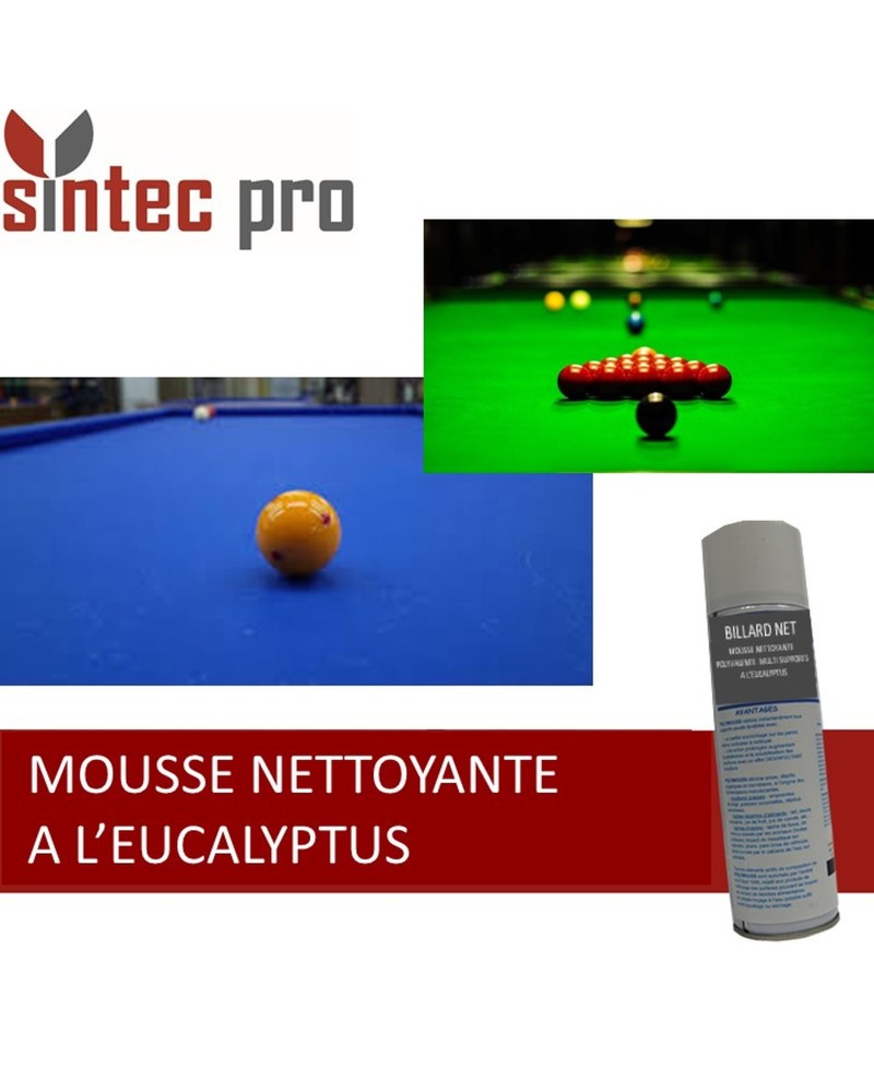BILLARD NET : La Mousse Nettoyante Instantanée des tables de billard et Multi-fonctions