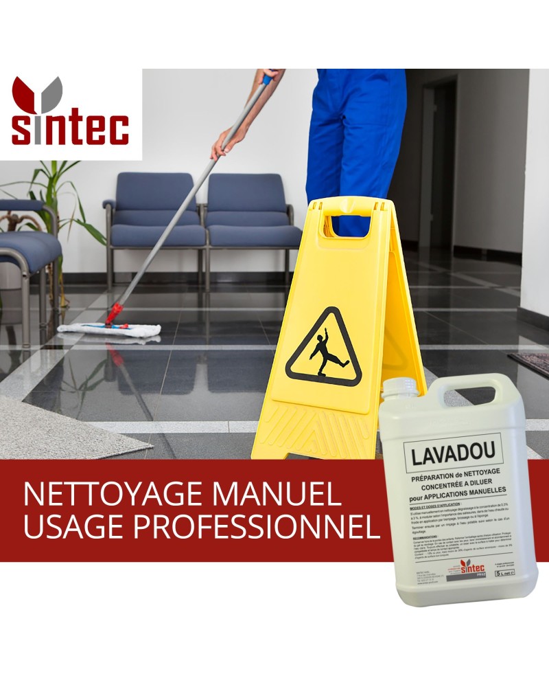 LAVADOU : Nettoyant dégraissant neutre concentré pour surfaces et matériels | SINTECPRO