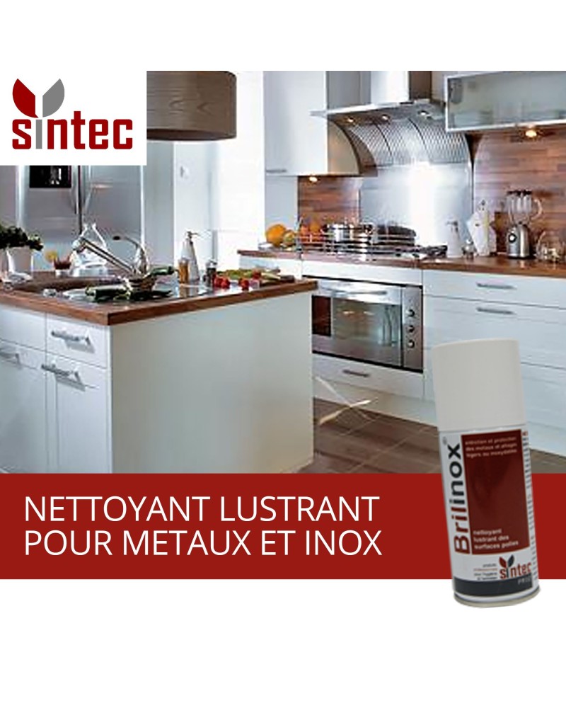 BRILINOX – Lubrifiant Lustrant et Nettoyant Protecteur pour Inox et Métaux